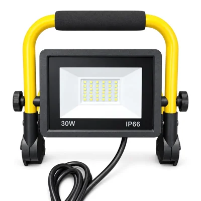 ST-ZD01 30 W 180-240 V Luce LED da Lavoro IP66 Impermeabile, Proiettore Pieghevole in Alluminio Pressofuso, Luce Bianca 6500 K, Spina UE - Nero / Giallo