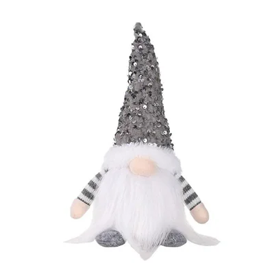 Little Christmas Gnome Doll Ornament Luminous Party Cute Toy Decoration - Grey