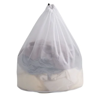 50x60cm Mesh Bag Travel Drawstring Design Storage Organization Bag Clothing Washing Pouch (Thin Mesh)
