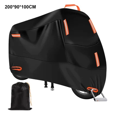 M: 200x90x100cm Motorcycle 210D Oxford Cloth Cover Sun-Proof Rain-Proof Motorbike Cover Protector