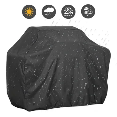 Coperchio per Grill in Tessuto Oxford 420D Impermeabile con Protezione UV e Cordino Antivento, 127,5x105x53,3 cm
