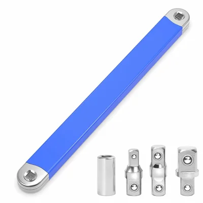Universal Multi-Purpose Extension Wrench High Carbon Steel Ratchet Wrench - Blue