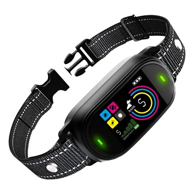 BC3V para Cães Coleira Inteligente Anti-Latidos IP67 à Prova d'Água com Som e Vibração e Ecrã a Cores Coleira de Treino para Animais de Estimação Presente