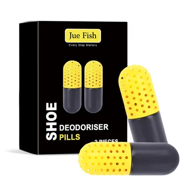 JUE-FISH 2Pcs Portable Shoe Deodorizer Capsules Fresh Scent Deep Odor Eliminator - 2Pcs