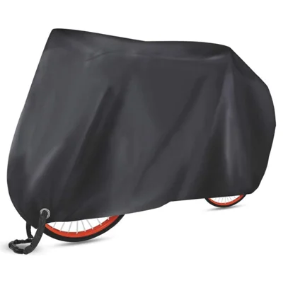Tampa para Bicicleta Tamanho M 180x60x90cm, 190T Tafetá de Poliéster, Tampa Impermeável, à Prova de Poeira e Anti-UV - Preto Total
