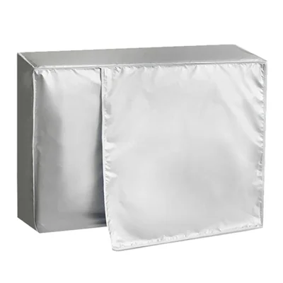 Größe L 86x35x60 cm Außengeräte-Abdeckung für Klimageräte Wasserdichte, staubdichte und UV-schützende Schutzhülle für Klimageräte – Silber