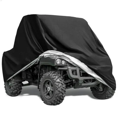 Größe XL 2,9 x 1,5 x 1,9 m ATV UTV Abdeckung 210D Oxfordstoff Wasserdichte UV- und staubgeschützte Abdeckung – Schwarz
