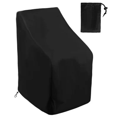 64x64x120 / 70cm Lounger Chair Sofa Cover 210D Oxford Fabric Waterproof Outdoor Dust Cover - Black