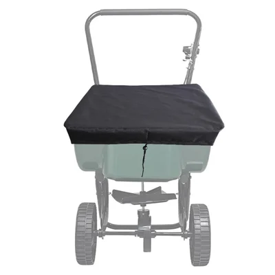 Coperchio per spargisementi in tessuto Oxford 420D 25,9x25,9 pollici, resistente all'acqua per giardino e prato - Nero