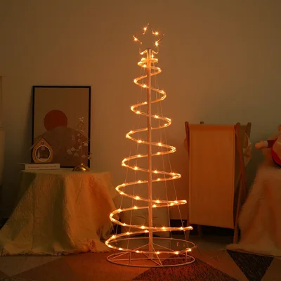 1.2m LED Spiral Tree Light RGB Remote Control IP44 Waterproof PVC Outdoor Christmas Decoration