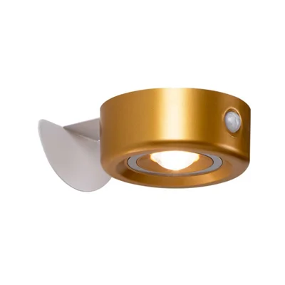 PWL001 Rörelsesensor Magnetisk Vägglampa Uppladdningsbar 2 Lägen Dimbar Nattlampa för Sovrum - Guld