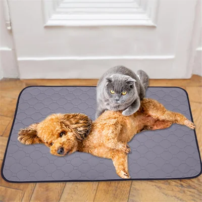 Tapis réutilisable pour animaux domestiques, absorbant l'urine et l'eau, cadeau pour chat et chien, taille M