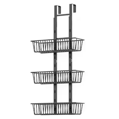 3 Tier Hanging Organizer Multi Layer Door Storage Rack No Drill Design for Kitchen Bedroom Bathroom