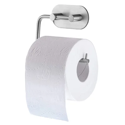 Stainless Steel Toilet Paper Holder No Punching Wall Mounted Roll Paper Dispenser for Bathroom / Kitchen