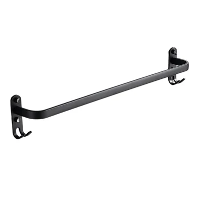 50 cm einreihige Handtuchhalterung an der Wand befestigt aus Space-Aluminium Badezimmer-Handtuchhalter Haken - Schwarz