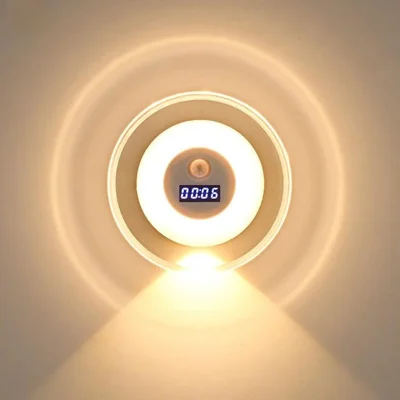 DMS-A2501 Smart Motion Sensor Clock Wall Light LED Night Light 3 Color Temperature Remote Control - White