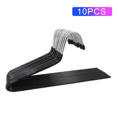 10Pcs 29cm Multifunctional Z-shaped Trouser Rack Goose Clothes Pants Hanger Non-slip Storage Racks - Reverse / Black