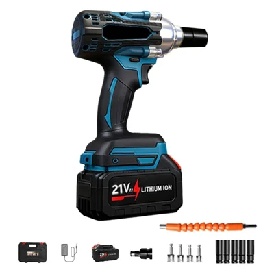 MDHL ML-708 Trådlös slagmutternyckel 21 V borstlös 300 N.m 2800 rpm för hem och bilreparation
