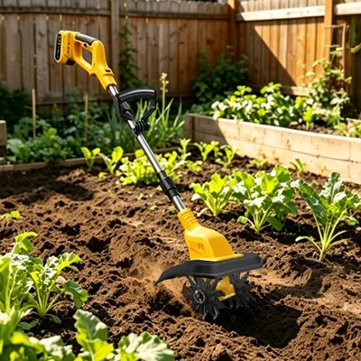 MDHL ML-1501 21V 200W Cordless Electric Tiller 6.5 Inch Blade for Garden Soil