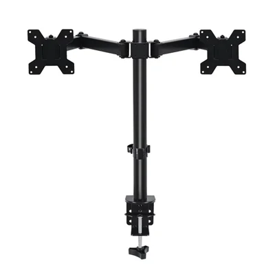 ZX-MT022 für 10-32 Zoll Bildschirme Doppel-Monitorarmhalterung 270 Grad Drehung 40 cm Höhenverstellbar 10 kg Traglast – Schwarz