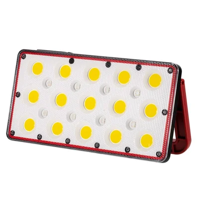 GOD01 GZ010 Lampe de travail portable à LED COB Projecteur d'inondation 5 modes Éclairage de chantier pour cour, stade, garage, porche, pelouse - Lumière blanche
