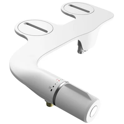Bidet Attachment Non-Electric Dual Nozzle Adjustable Water Pressure Self Cleaning Device for Women - Europe 3 / 8 Interface