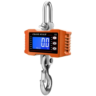 P1 1500kg Digital Hängvåg, Stark Kranvåg med LCD-display, Industriell Krokvåg - Orange