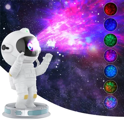 Astronaut Starry Sky Projector Night Light USB Powered Remote Control Ambient Lamp with Timer Function