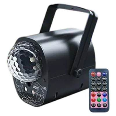 LED Stage Laser Projector Light with Handle Sound Activated Disco Ball Lamp for Party / Bar / KTV (With Remote)