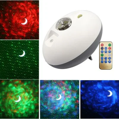 Oplaadbare Ovale LED Sterrenhemel Projector Nachtlampje met Geluidsgeactiveerde Laser Sfeerlamp met Afstandsbediening