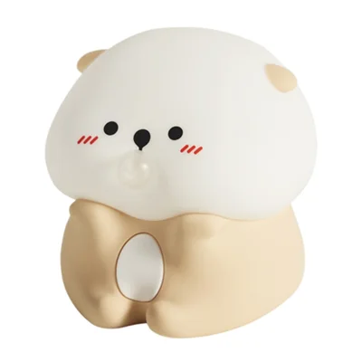 A066 Otter Bubble Blowing Night Light Baby Squishy Adorable Silicone Lamp