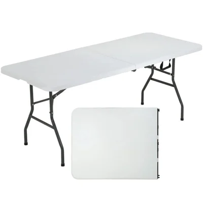Portable Folding Table Steel + HDPE 1.8m Outdoor Camping Long Desk Home Office Dining Table