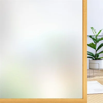 Folie okienna 90x100 cm z matowym efektem przyciągana statycznie, bezklejowa, z matowego PCV, przesłona do szyb łazienkowych – matowa, z efektem szkła matowego