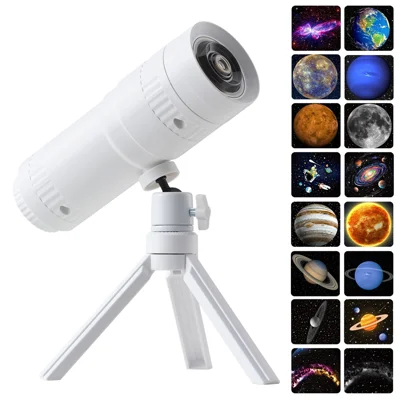 Proiettore Astronomico LED XO-737 con 16 Motivi e Timer per Camera dei Bambini - Bianco