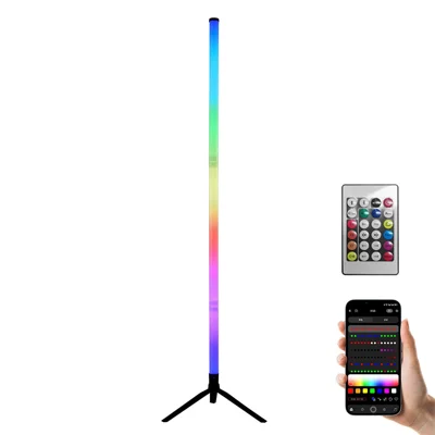 Lampada da Pavimento Ambientale LED RGB 103cm 5W USB Controllo APP e Telecomando Sincronizzazione Musicale PC 44 Modalità Scena