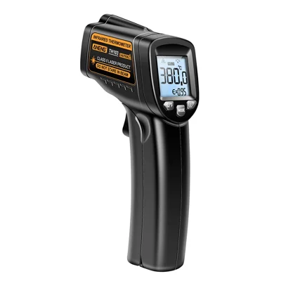 ANENG TH103 Digitale Infraroodthermometer Temperatuurgun -20 - 380 Graden Celsius Handbediende Non-contact Omgekeerde Scherm Industriële Tool - Oranje