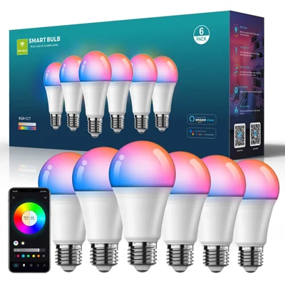ZJ-BWBL1H-RGBWW-6P 6PCS 10W Smart Light Bulbs WiFi Bluetooth-compatible RGBCW 220V LED Bulbs