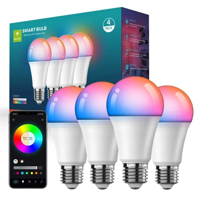 ZJ-BWBL1H-RGBWW-4P 4PCS 10W Bluetooth-compatible Smart Light Bulbs WiFi 2.4G Voice RGBCW 220V LED Bulbs