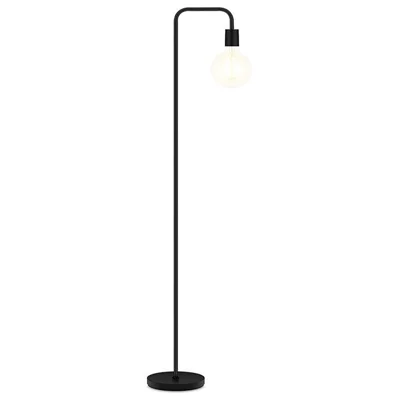 Woonkamer Slaapkamer IJzeren Kunst Staande Lamp Eenvoudige Retro Verticale Vloerlamp zonder Lampje, EU-Stekker - Zwart