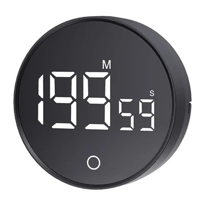 F5 Rotating Countdown Timer Magnetic Visual Kitchen Timer Student Learning Time Reminder - Czarny