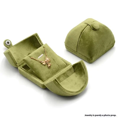 Double-Opening Velvet Jewelry Box for Pendant Necklace Earrings Bracelet Storage Display Gift Case