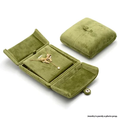 Double Open Velvet Large Pendant Storage Box Jewelry Case for Necklaces / Bracelets
