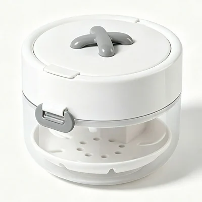3-in-1 Retainer-Aufbewahrungsbox mit Spiegel, Reinigungsbürste und Entferner, tragbare, wasserdichte Organizer-Box für Zahnspangen - Weiß