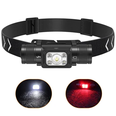 HP350 Waterproof Aluminum Alloy Headlamp White Red Light Flashlight for Outdoor Camping Fishing