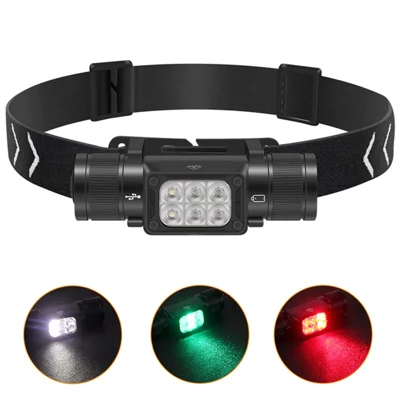 HP360 High Power Headlamp White Red Green Light Rechargeable Flashlight for Outdoor Fishing