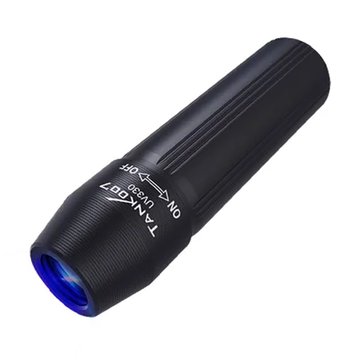 TANK007 UV330 Ultraviolet Flashlight 365nm UV Light LED Torch Fluorescence Detection Mini Curing Light ( No Battery )