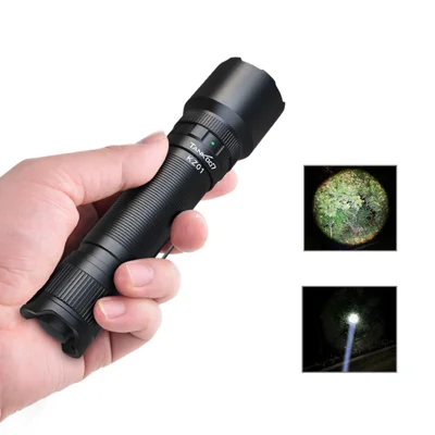 TANK007 KZ01 Zoombart LED-lygte 1300 lumen til udendørs jagt og fiskeri, genopladelig lygte