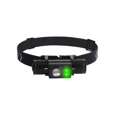 HP500 1000lm Flashlight Aluminum Alloy USB C Fast Charging Outdoor Camping Headlamp Built In 2000mAh Lithium Battery - Green Side Light