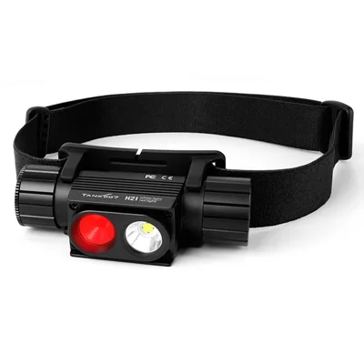 TANK007 H21 Spotlight / Floodlight Dual Light Source Headlamp 1000 Lumens Aluminum Alloy Head Torch - White+Red