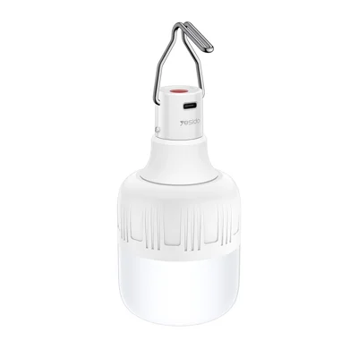 YESIDO DH14 Ampoule d'urgence rechargeable à 12 LED, lanterne de camping suspendable avec 3 niveaux réglables - Blanc